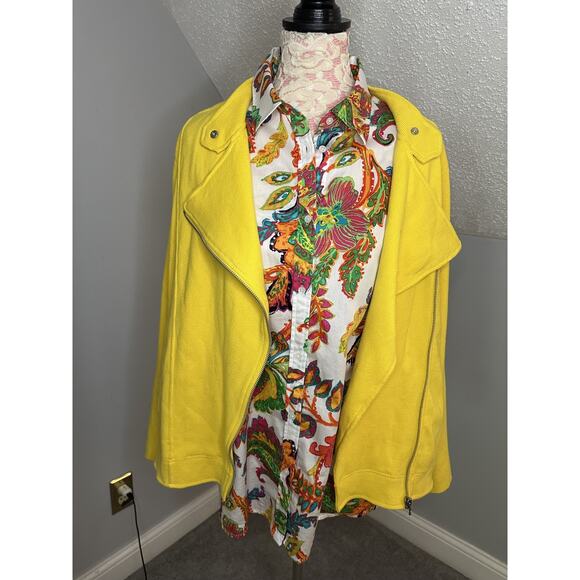 LOT of 2 Vtg Polo Ralph Lauren Bright Colors Paisley Flower Art Yellow Sz 2X - Picture 1 of 10